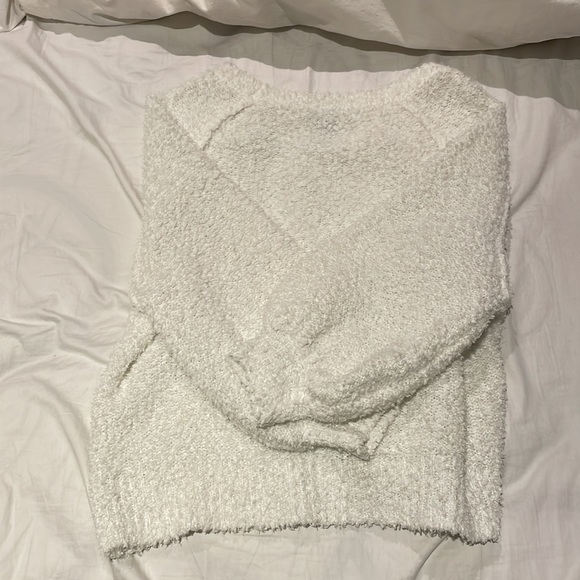 Sweet Romeo Fuzzy White Sweater - Picture 2 of 3